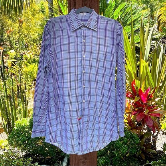 Peter Millar Other - PETER MILLAR Mens long sleeve button down in light gray plaid. Size medi…